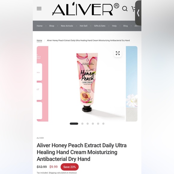 Aliver Honey Peach Hand Cream - 2 fl oz - SEALED! beauty skincare lotion body - Picture 5 of 5